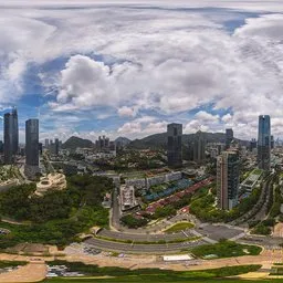 Sky that has turned from cloudy to clear