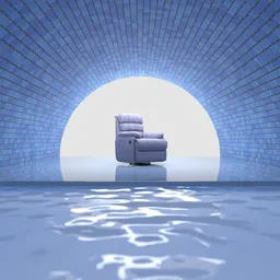 Futuristic Blue Space