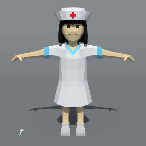 Low Poly Nurse Rigged