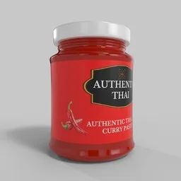 Authentic Thai Red Curry Paste Jar
