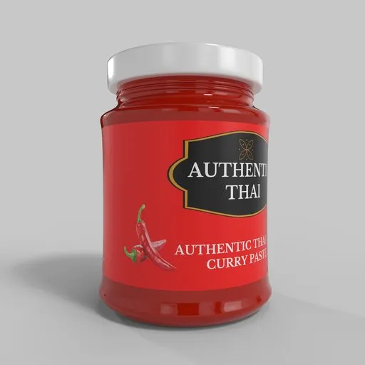 Authentic Thai Red Curry Paste Jar