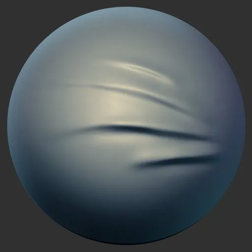 3D sculpting brush for creating detailed fabric textures, ideal for sculpting realistic wrinkles and collars in Blender models.
