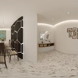 Cozy Luxury Dining and Hallway Interior