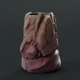 Rock face vase