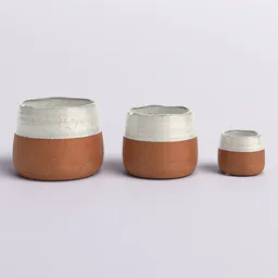 Set of 3 Ceramic Planters