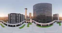 Modern City Rooftop Skyline