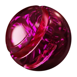 High-resolution PBR decorative glass texture with intricate patterns, suitable for Blender 3D and other 3D applications.