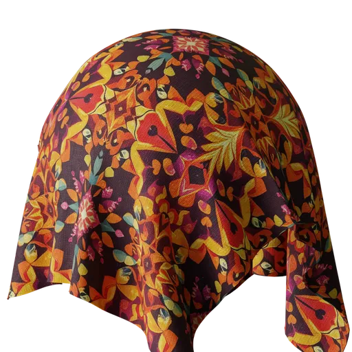 Vibrant Bohemian Pattern Fabric