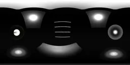 High-contrast indoor lighting HDR with metallic reflections and smooth gradients for scene illumination.