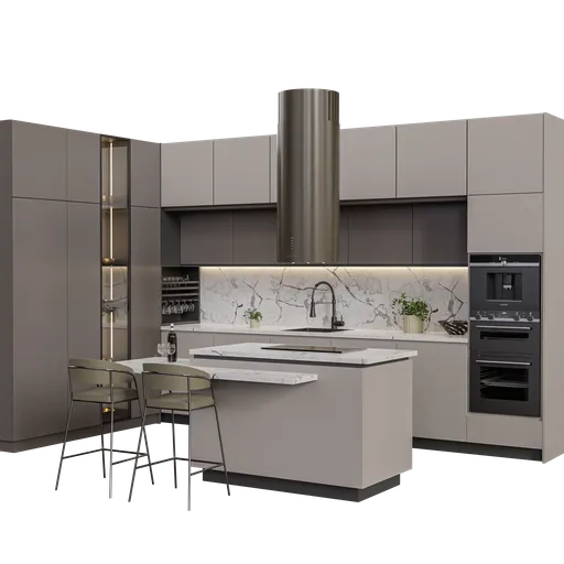 Kitchen modern E | Kitchen Sets models | Blendkit