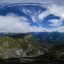 Aerial Mountain Landscape Clouds