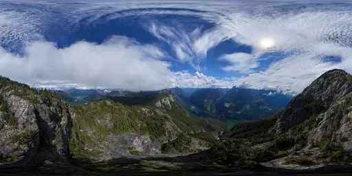 Aerial Mountain Landscape Clouds