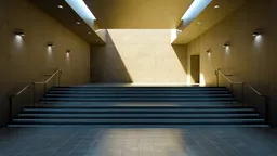 Modern Concrete Brutalist Stairway