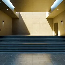 Modern Concrete Brutalist Stairway