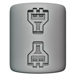 AM Hardsurface Detail 43 brush imprint for 3D modeling with Blender, showcasing intricate surface detailing.