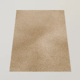 Rectangular Shaggy Rug Beige