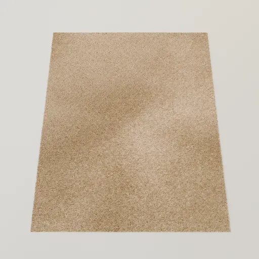 Rectangular Shaggy Rug Beige