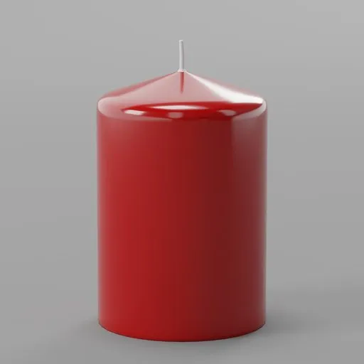 Red Pillar Candle