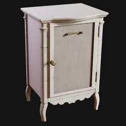 Simple Wooden Cabinet Table White