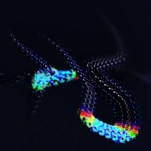 Abstract Bioluminescent Tentacle
