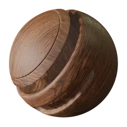High-resolution dark walnut fine wood PBR texture for realistic 3D rendering in Blender and other CGI software.