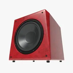 Hi-Fi Subwoofer red composite