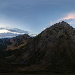 Aerial Mountain Cloudy Sunset