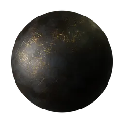 High-resolution PBR texture of scratched painted metal surface for 3D modeling and rendering in Blender and other software.