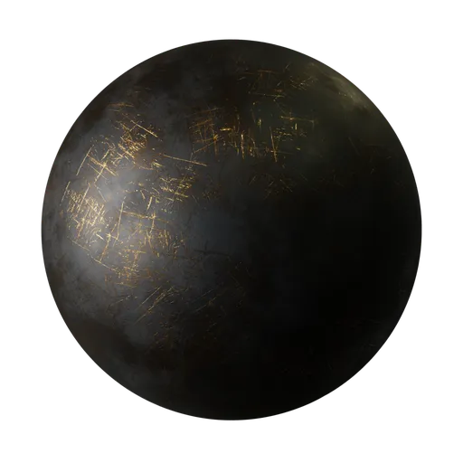 High-resolution PBR texture of scratched painted metal surface for 3D modeling and rendering in Blender and other software.