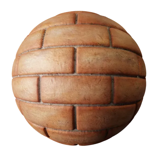 Realistic 2K PBR Brick Texture for 3D materials, with detailed displacement, suitable for Blender and other 3D apps.