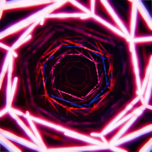 Neon Cyberpunk Hexagonal Tunnel