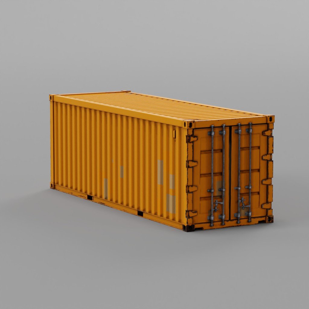 Orange Mk2 Container | Containers models | BlenderKit