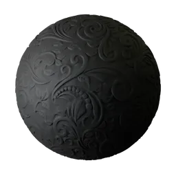 Black Embossed Pattern