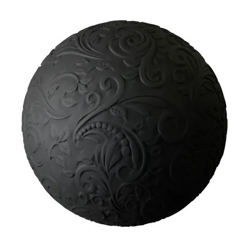 Black Embossed Pattern