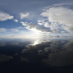 Sunny Cloudy Day Landscape