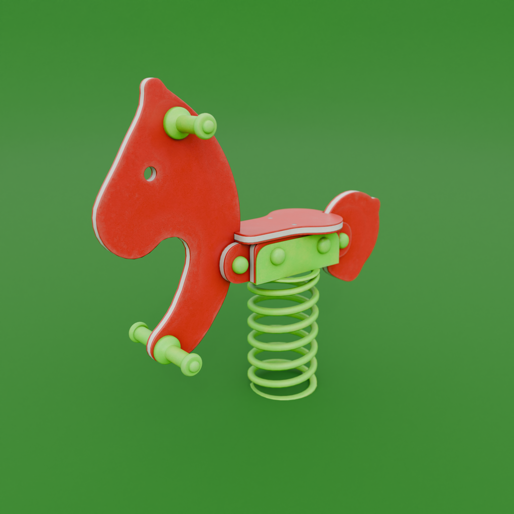 Spring Rocker Pony | FREE Playgrounds models | BlenderKit