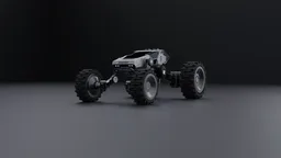 Detailed 3D Sci-Fi rover with rugged wheels and futuristic design, rendered in Blender.