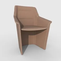 Office Armchair Biege Fabric