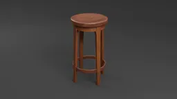 Varnished Bar Chair