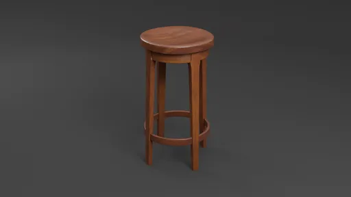 Varnished Bar Chair