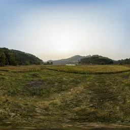 Empty lot at sunset