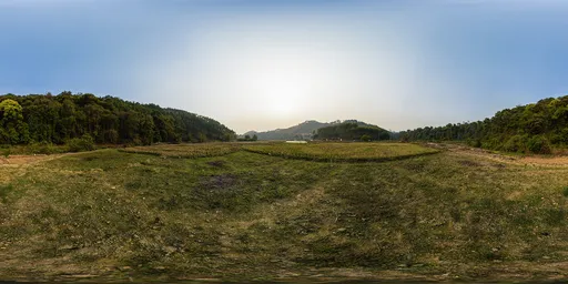 Empty lot at sunset