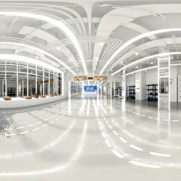 Bright White Empty Exhibition Hall