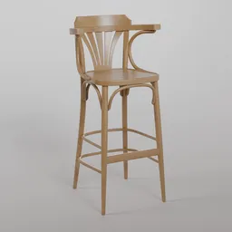 135 Barstool B116 - Honey