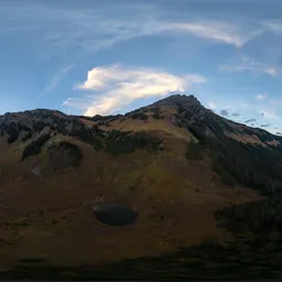 Aerial Mountain Landscape Sunset