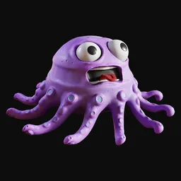 Terrified Alien Octopus Toy