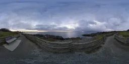 Park Coast Overcast Cloudy Sunset