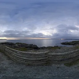 Park Coast Overcast Cloudy Sunset