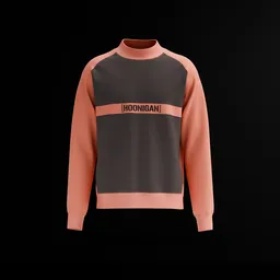 Fleece Rib Neck Sweatshirt