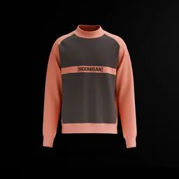 Fleece Rib Neck Sweatshirt